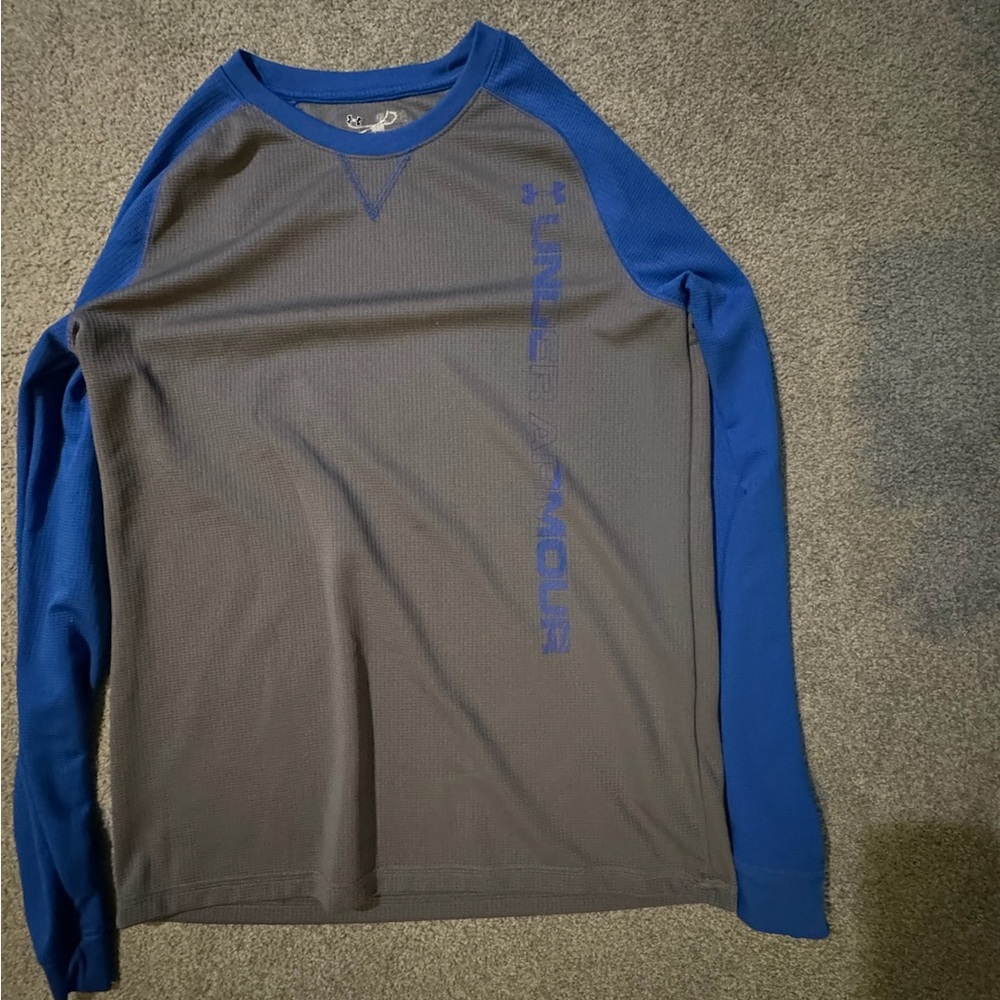 Under Armour Blue and Gray Athletic Top